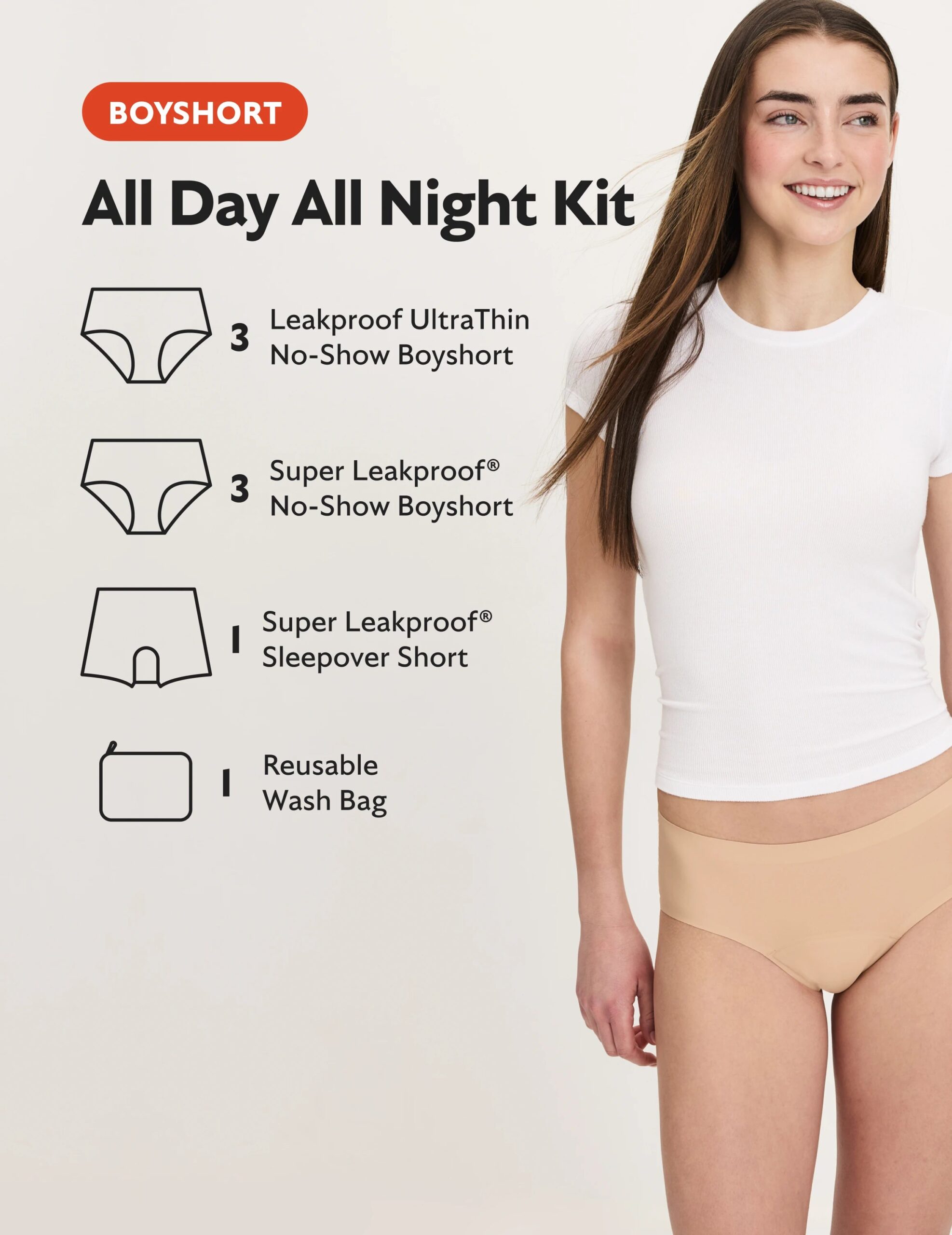 Teen All Day All Night Kit - Boyshort - Image 2